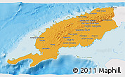 Political 3D Map of Pinar del Rio, single color outside