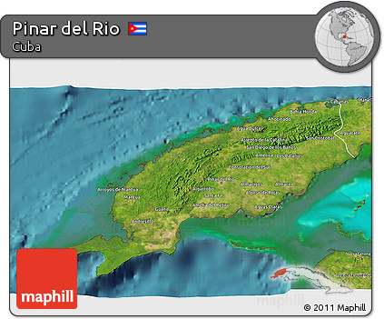 Satellite 3D Map of Pinar Del Rio