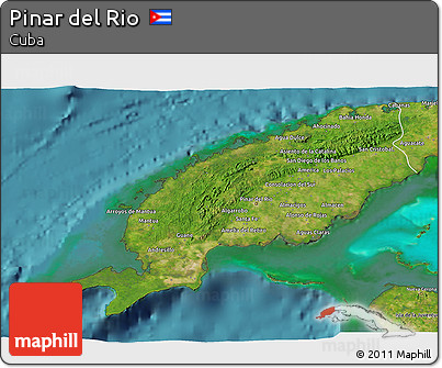 Satellite 3D Map of Pinar Del Rio