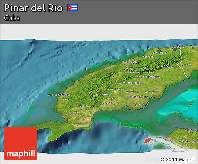 Satellite 3D Map of Pinar Del Rio