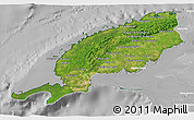 Satellite 3D Map of Pinar del Rio, lighten, desaturated