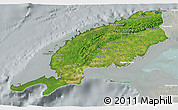 Satellite 3D Map of Pinar del Rio, lighten, semi-desaturated