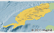 Savanna Style 3D Map of Pinar del Rio, single color outside