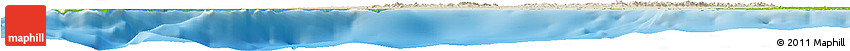 Shaded Relief Horizon Map of Pinar Del Rio, physical outside