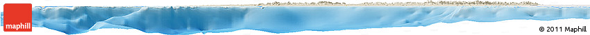 Shaded Relief Horizon Map of Pinar Del Rio, single color outside