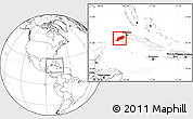 Blank Location Map of Pinar del Rio, within the entire country