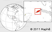 Blank Location Map of Pinar del Rio, highlighted country