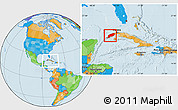 Political Location Map of Pinar del Rio, within the entire country