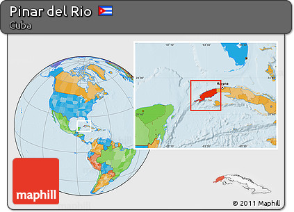 Political Location Map of Pinar Del Rio