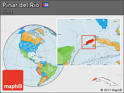 Political Location Map of Pinar Del Rio