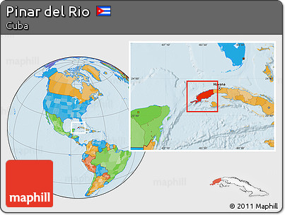 Political Location Map of Pinar Del Rio