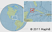Savanna Style Location Map of Pinar del Rio, within the entire country, hill shading