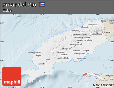 Classic Style Map of Pinar Del Rio