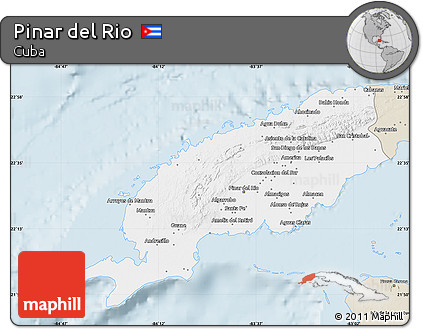 Classic Style Map of Pinar Del Rio