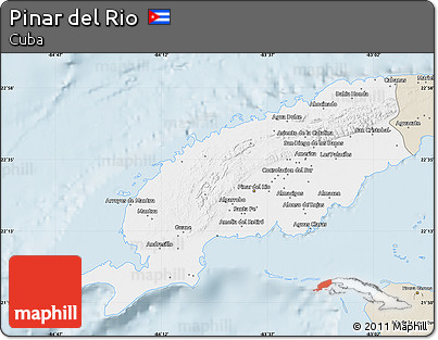 Classic Style Map of Pinar Del Rio