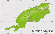 Physical Map of Pinar del Rio, cropped outside