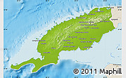 Physical Map of Pinar del Rio, shaded relief outside