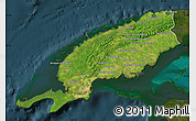 Satellite Map of Pinar del Rio, darken