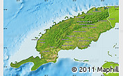 Satellite Map of Pinar del Rio, physical outside