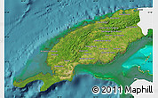 Satellite Map of Pinar del Rio, single color outside