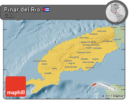 Savanna Style Map of Pinar Del Rio
