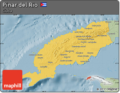 Savanna Style Map of Pinar Del Rio