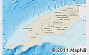 Shaded Relief Map of Pinar del Rio, single color outside