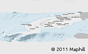 Gray Panoramic Map of Pinar del Rio, single color outside