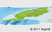 Physical Panoramic Map of Pinar del Rio, shaded relief outside