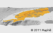Political Panoramic Map of Pinar del Rio, desaturated