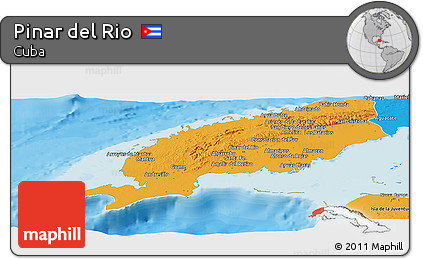 Political Panoramic Map of Pinar Del Rio