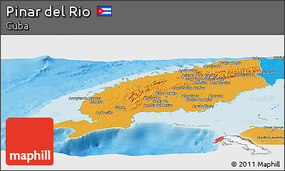 Political Panoramic Map of Pinar Del Rio