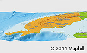 Political Panoramic Map of Pinar del Rio, physical outside