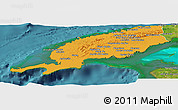 Political Panoramic Map of Pinar del Rio, satellite outside