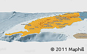 Political Panoramic Map of Pinar del Rio, semi-desaturated
