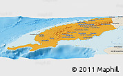 Political Panoramic Map of Pinar del Rio, shaded relief outside