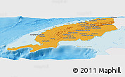 Political Panoramic Map of Pinar del Rio, single color outside