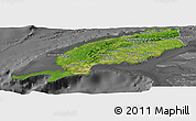 Satellite Panoramic Map of Pinar del Rio, desaturated