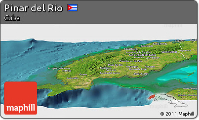 Satellite Panoramic Map of Pinar Del Rio