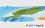 Satellite Panoramic Map of Pinar del Rio, political outside