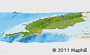 Satellite Panoramic Map of Pinar del Rio, shaded relief outside