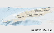 Shaded Relief Panoramic Map of Pinar del Rio, lighten