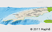 Shaded Relief Panoramic Map of Pinar del Rio, physical outside