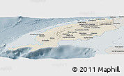 Shaded Relief Panoramic Map of Pinar del Rio, semi-desaturated