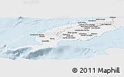 Silver Style Panoramic Map of Pinar del Rio, single color outside