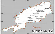 Gray Simple Map of Pinar del Rio, cropped outside