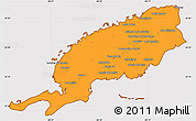 Political Simple Map of Pinar del Rio, cropped outside