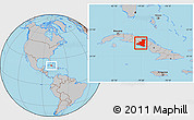 Gray Location Map of Sancti Spiritus