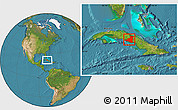 Satellite Location Map of Sancti Spiritus