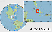 Savanna Style Location Map of Sancti Spiritus, within the entire country